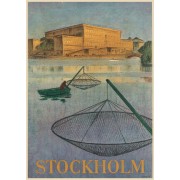 Vykort Fiskare i Stockholms ström 1928